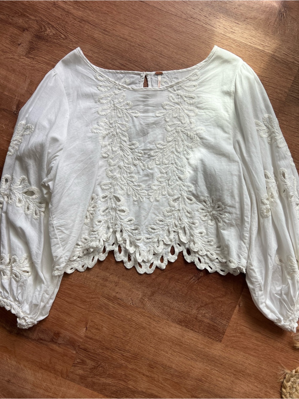 Free People Oleander Top Size XL RT $128 Ivory